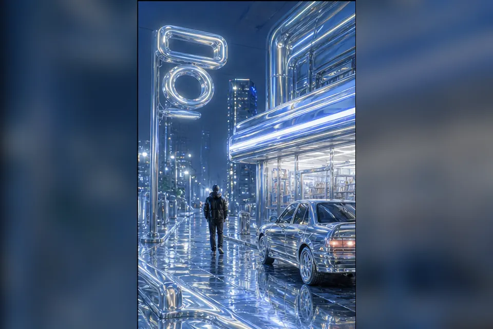 Rainy night convenience-store street experiment interpreted through Y2K