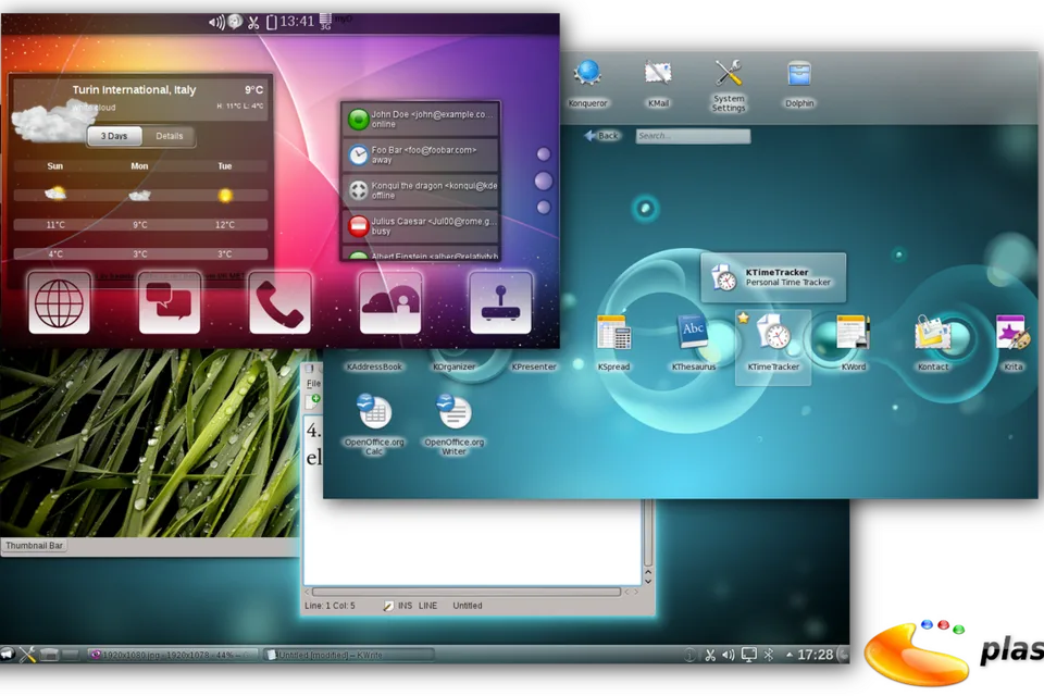 Plasma Workspaces — KDE desktop environment by KDE, selected as a documented reference for Frutiger Aero