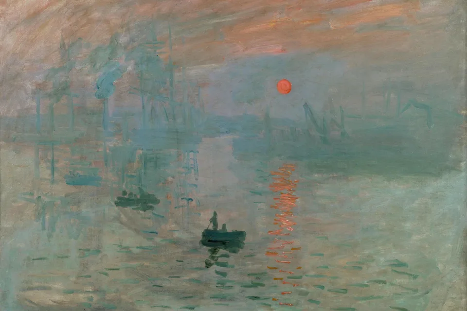 Impression, soleil levant (Impression, Sunrise) by Claude Monet, selected as a documented reference for Impressionism