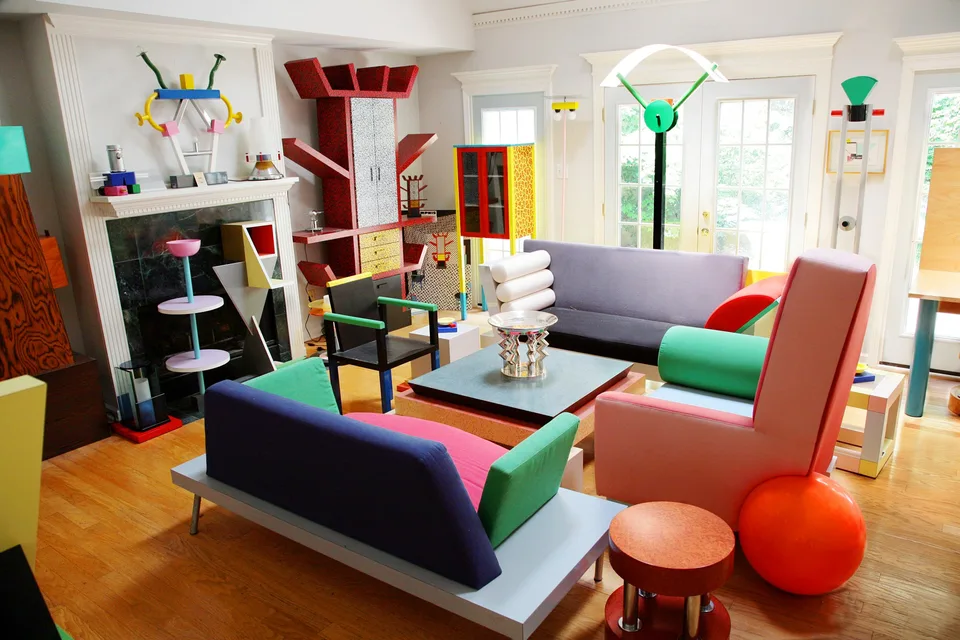 Memphis-Milano Movement exhibition by Zanone, selected as a documented reference for Memphis Design
