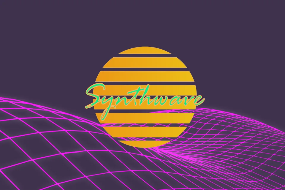 Synthwave illustration by j4p4n, selected as a documented reference for Synthwave