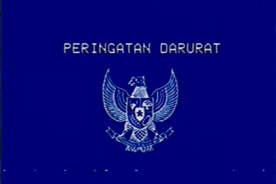 Peringatan Darurat (Emergency Warning broadcast still) by EAS Indonesia Concept, selected as a documented reference for VHS / Analog Horror